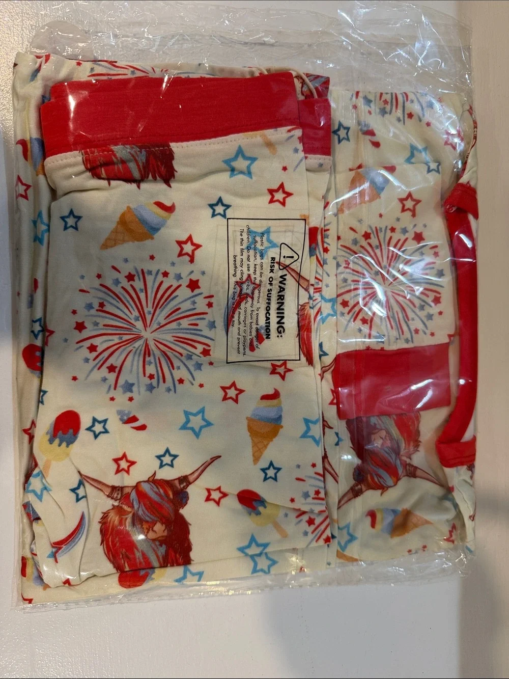 Big Dreams Little Jammies Bamboo Long Sleeve Pajama Set Highland Cow 4T NWT
